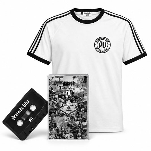 DV2 Kassette + Ringershirt Weiß