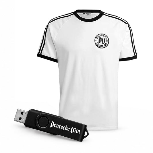 DV2 USB-Stick + Ringershirt Weiß
